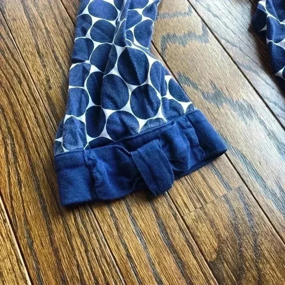 Kate Spade Women’s XS/S Cotton-Blend Navy Blue Polka Dot Robe - Picture 3 of 10